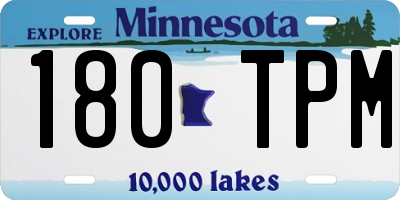 MN license plate 180TPM