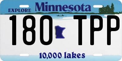 MN license plate 180TPP