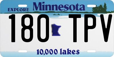 MN license plate 180TPV
