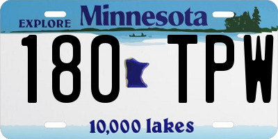 MN license plate 180TPW
