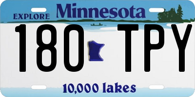 MN license plate 180TPY