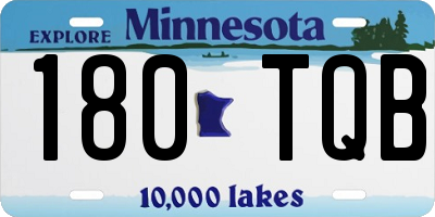 MN license plate 180TQB