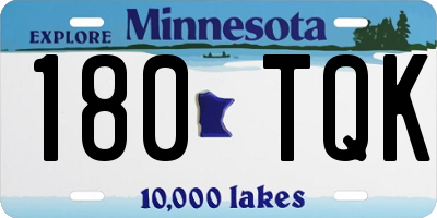 MN license plate 180TQK