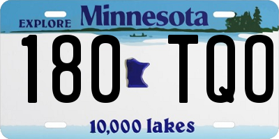 MN license plate 180TQO