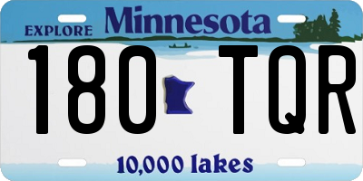 MN license plate 180TQR