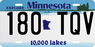 MN license plate 180TQV
