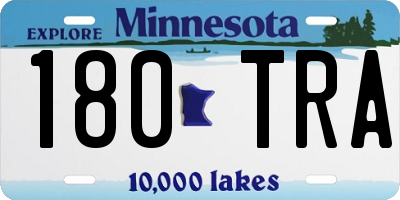 MN license plate 180TRA
