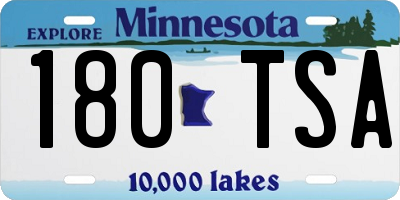 MN license plate 180TSA