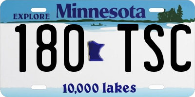 MN license plate 180TSC