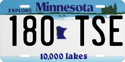 MN license plate 180TSE
