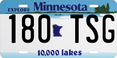 MN license plate 180TSG