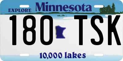 MN license plate 180TSK