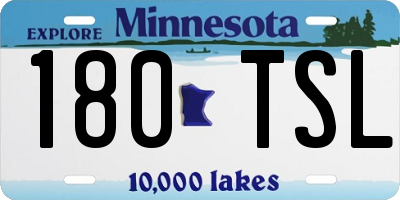 MN license plate 180TSL
