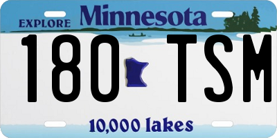 MN license plate 180TSM