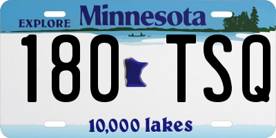 MN license plate 180TSQ