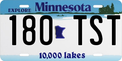 MN license plate 180TST