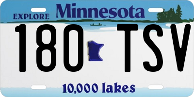 MN license plate 180TSV