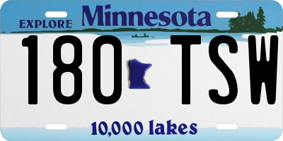 MN license plate 180TSW