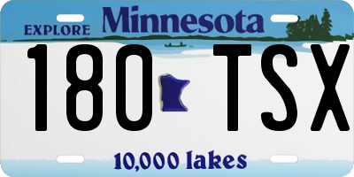 MN license plate 180TSX