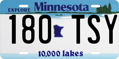 MN license plate 180TSY