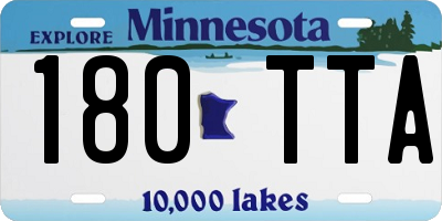 MN license plate 180TTA