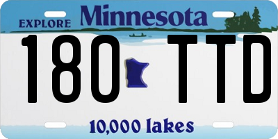 MN license plate 180TTD