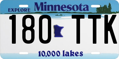 MN license plate 180TTK