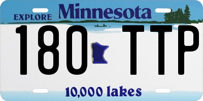 MN license plate 180TTP