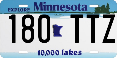 MN license plate 180TTZ