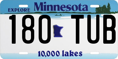 MN license plate 180TUB