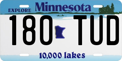 MN license plate 180TUD