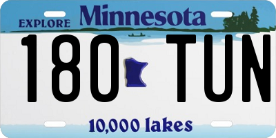 MN license plate 180TUN