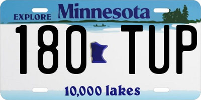 MN license plate 180TUP