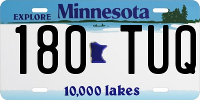 MN license plate 180TUQ
