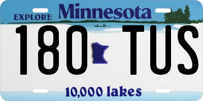 MN license plate 180TUS