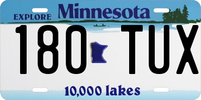 MN license plate 180TUX