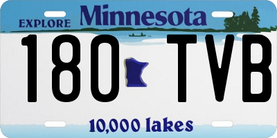 MN license plate 180TVB