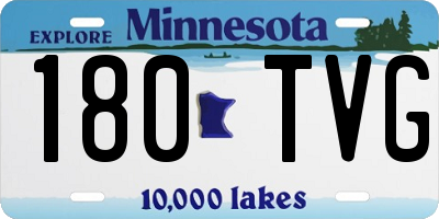 MN license plate 180TVG