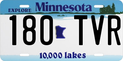 MN license plate 180TVR