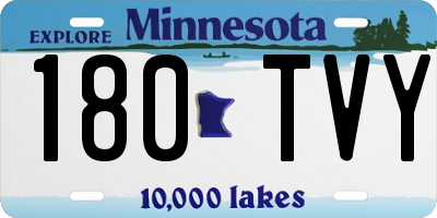 MN license plate 180TVY