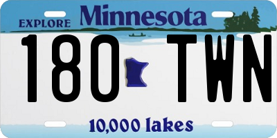 MN license plate 180TWN