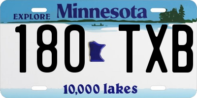 MN license plate 180TXB