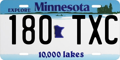 MN license plate 180TXC