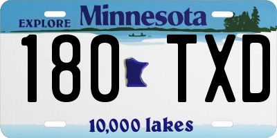 MN license plate 180TXD