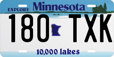 MN license plate 180TXK