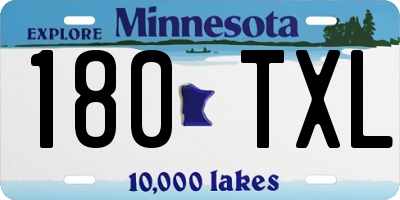 MN license plate 180TXL