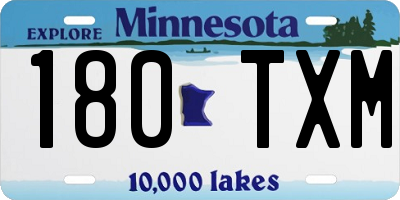 MN license plate 180TXM