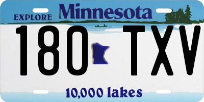 MN license plate 180TXV