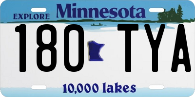 MN license plate 180TYA