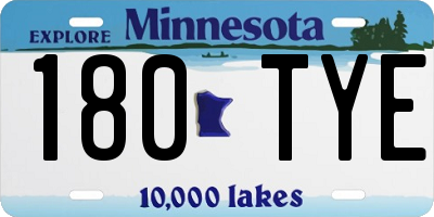 MN license plate 180TYE
